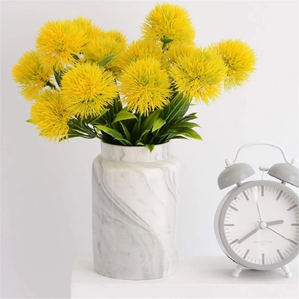 10 Stück Gemischte Künstliche Löwenzahnblumen Plastik Kunstblumenstrauß für Hochzeitstischdekoration DIY Heim- und Partydekoration – Detail 5