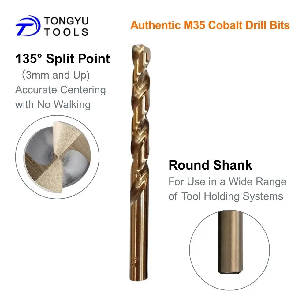 M35 Kobalt-Bohrerset 5-teilig 4-10mm Metrisch HSS Co5% DIN338 Spiralbohrer für Edelstahl Hartmetall – Detail 6