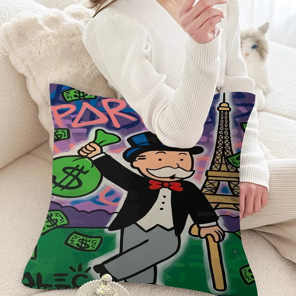 M-Monopoly M-Millionaire D-Dollar M-Money Office Cushion Pillowcase Car Cushion Cover45X45CM Lumbar Pillowcase Sofa Pillowcover