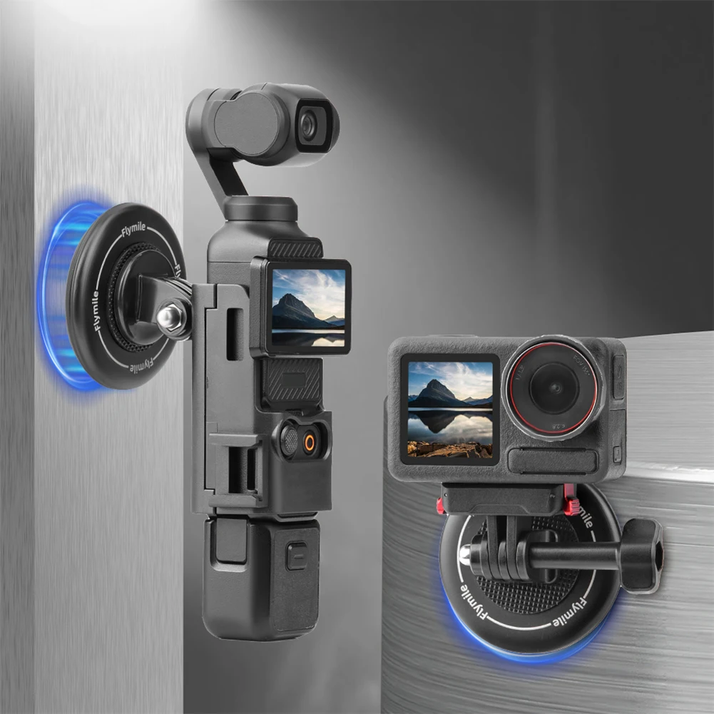 Support de caméra à base magnétique avec rotule à 360 °, adaptateur de caméra, vis 1,4 ", DJI Action 5 Pro, Insta360, DJI Pocket 3
