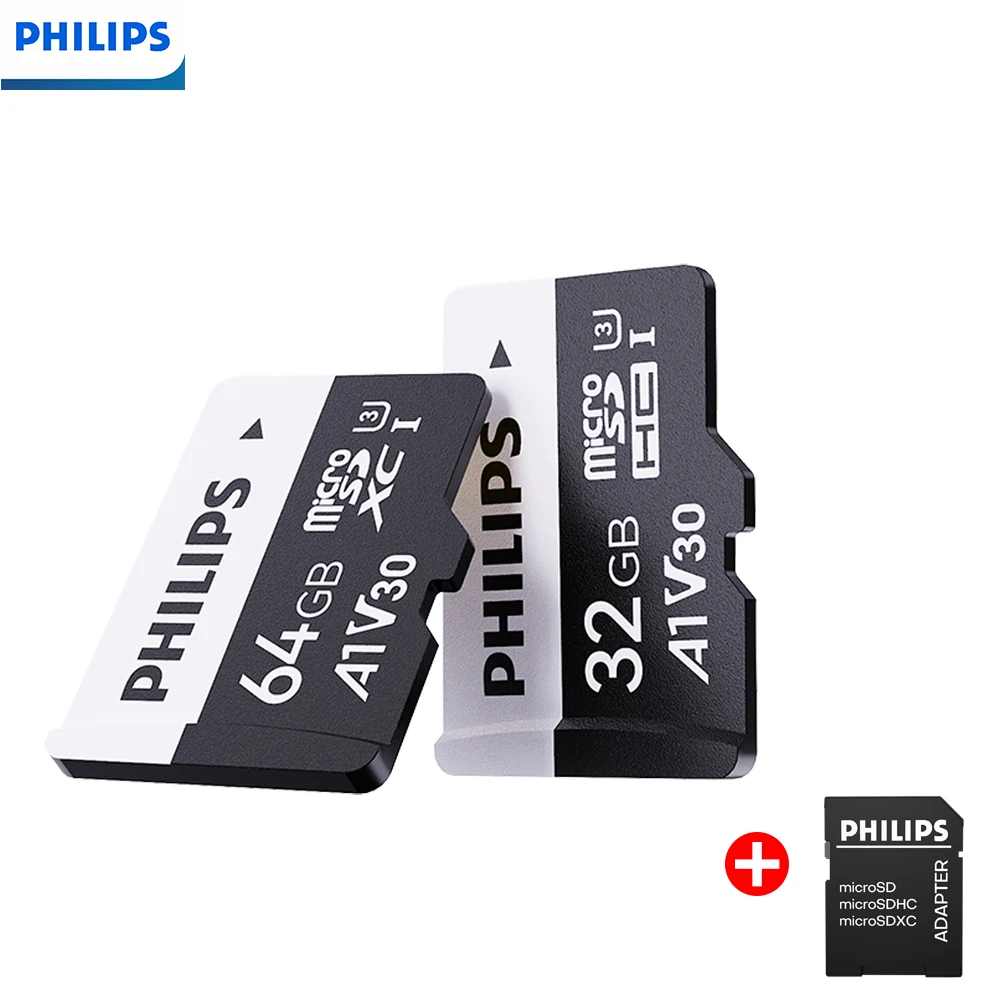 

Philips Ultra Micro tf SD-карта 256 ГБ 128 ГБ 64 ГБ Mini SD-карта SD/TF Флэш-карта Карта памяти 16 г 32 г miniSD с адаптером для камеры
