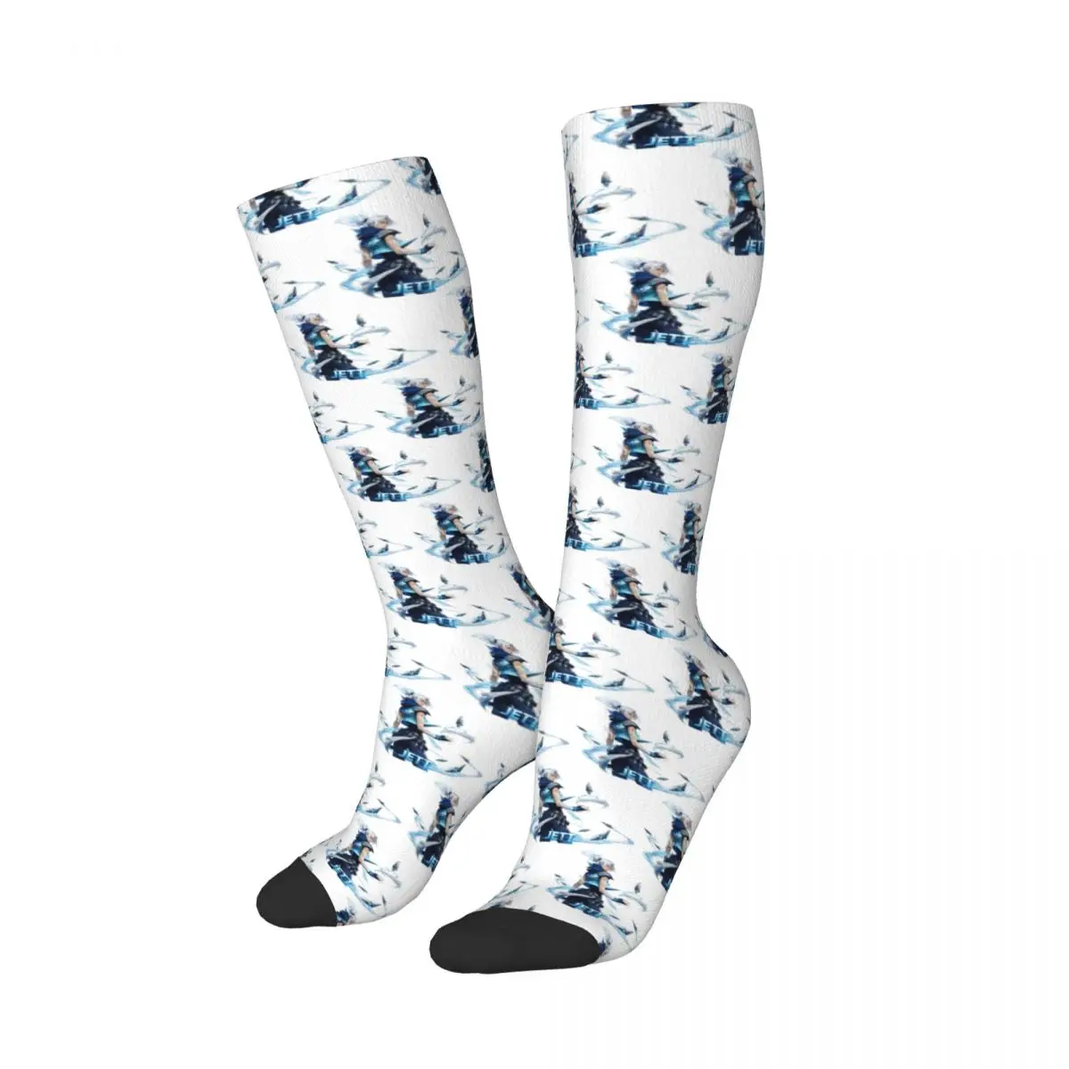 Game Valorant Jett Socks Harajuku Stockings All Season Long Socks Accessories for Man Woman Birthday Present