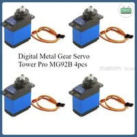 4pcs/lot Servo Tower Pro MG92B Digital Metal Gear Metallgetriebe Torque For Model Plane Jet RC Airplane Helicopter Drone Part