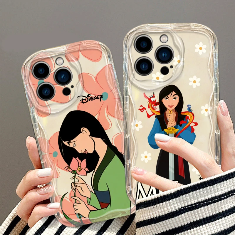 Mulan Cute Cartoon Disney For Apple iPhone 15 14 13 12 11 XS XR X 8 7 Pro Plus Max Soft Transparent Wave Oil Phone Case