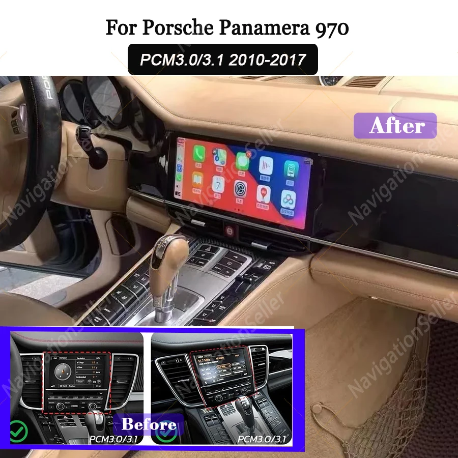 

12.3" Carplay Screen For Porsche Panamera 970 2010-2017 Android Auto Radio Stereo Head Unit Gps Navigation Multimedia Netflix
