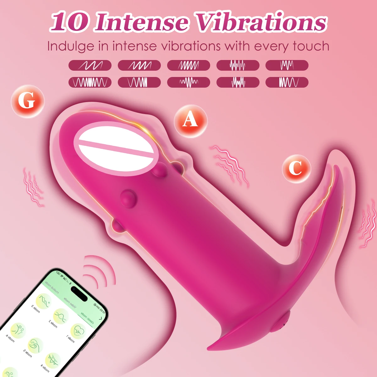 Wearable Dildo Vibrators APP Bluetooth Control Clitoral G Spot Stimulator 10 Modes Vagina Orgasm Masturbator Sex Toys for Women