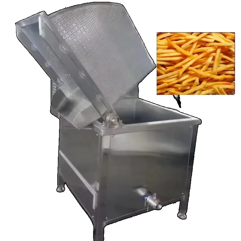 Industrial Electric Gas Batch Fryer for Potato Chips Snacks 50kg per Batch Round or Rectangular Pot Deep Frying Machine