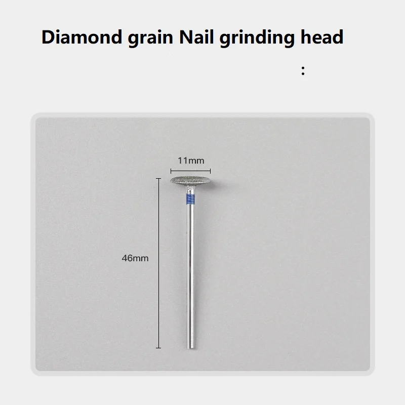 Diamond Grain Nail Drill Bit Polishing removal Head Electric Nail Machine disc grinding burr T Mills Grinder Cuticle Cutter Art