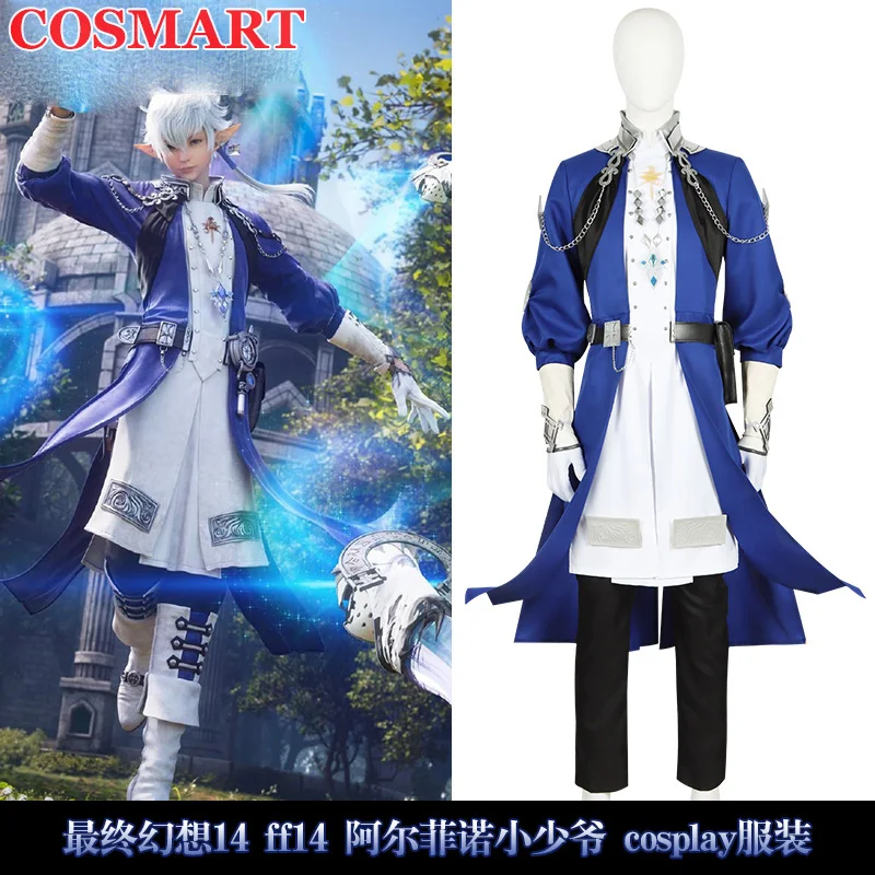 COSMART Game Final Fantasy 14 FF14 Alphinaud Leveilleur Cosplay Costume Uniform Sage 6.0 Halloween Party Role Play Outfit