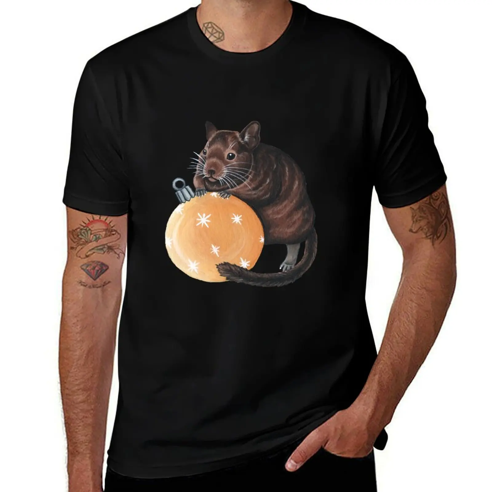 Christmas Degu T-Shirt customs graphic tee shirt valentines clothes fashion shirts plain black t shirts men