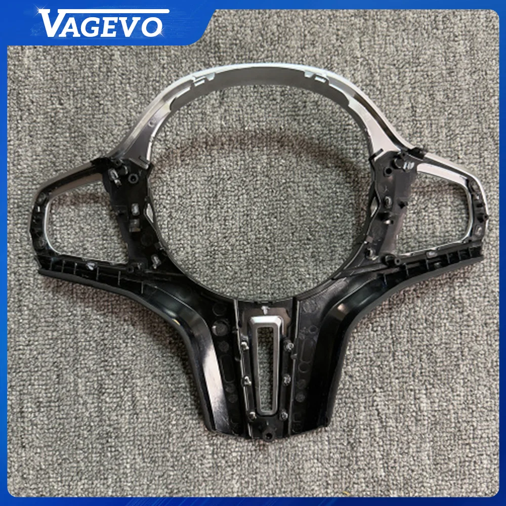 For BMW G-Chassis Sport Steering Wheel Cove Silver & Black Low Spec Without Heating Holes & Button Frames Auto Tuning Parts