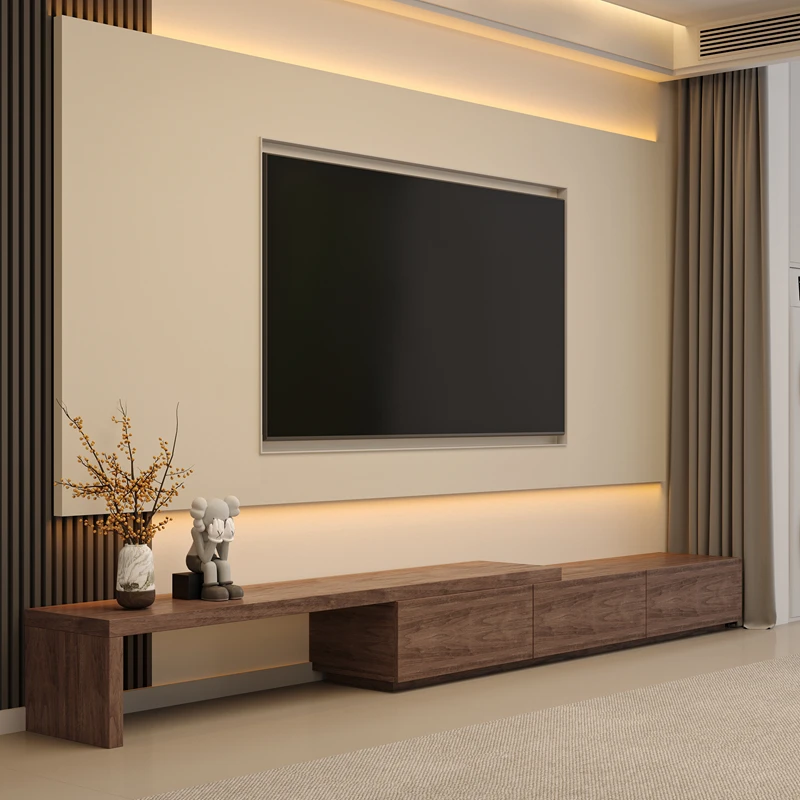

TV Stand Modern Entertainment Center Electric Fireplace Floating Wood Console Furniture Storage Cabinet Meuble Tele Furniture