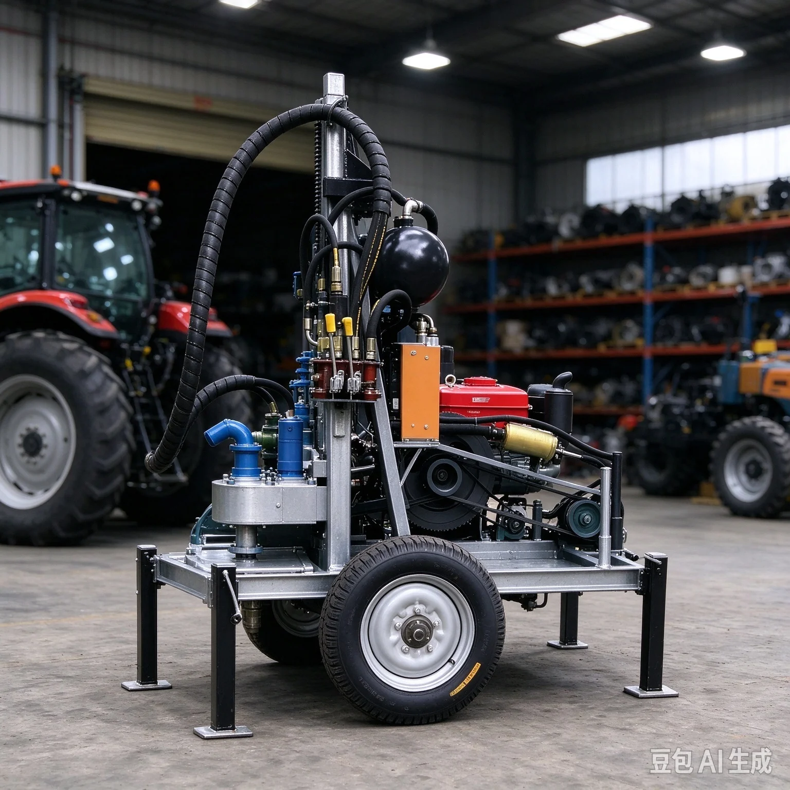 Small Water Well Drilling Rig Mini Multi-purpose Diesel Hydraulic 120m Depth Borehole Artesian Water Core Drilling Machine