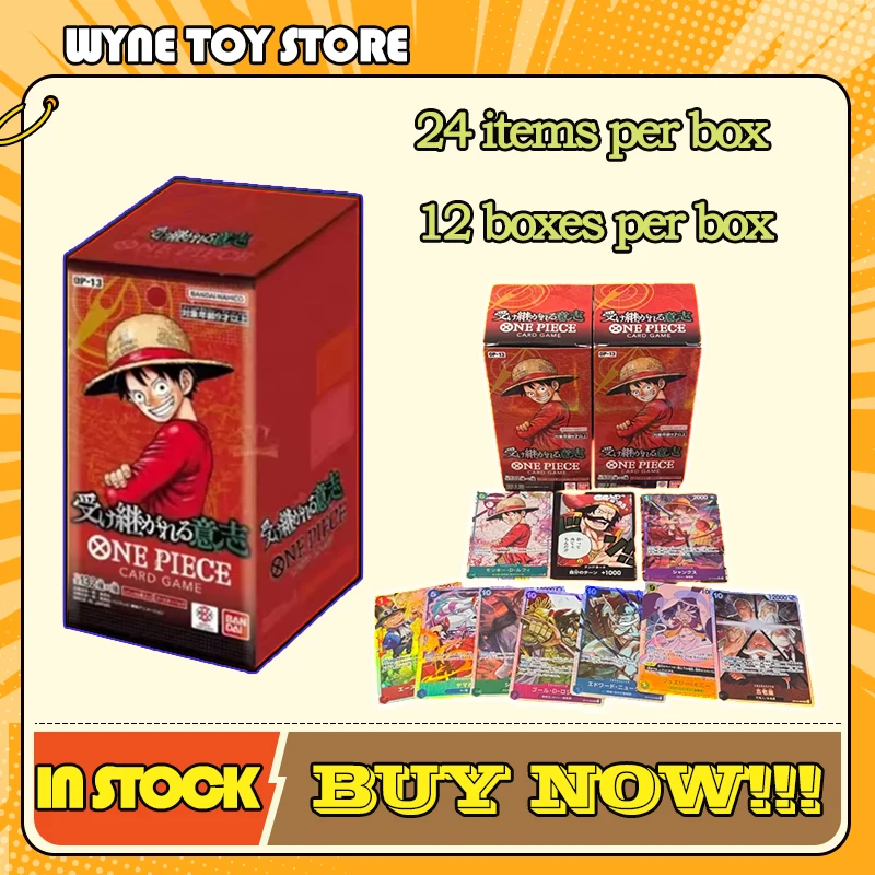 Nuevo Original BANDAI One Piece OP13 OPCG TCG juego de cartas comerciales caja de refuerzo japonesa la encurtir tarjeta de colección juguete regalos