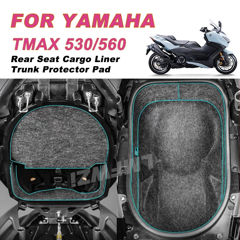 For TMAX530 TMAX560 2021-2025 Motorcycle Rear Trunk Cargo Seat Bucket Liner Cushion Protector Accessories