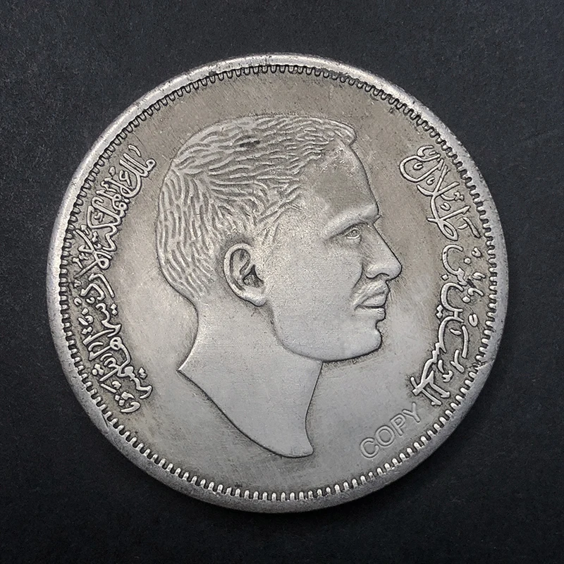الأردن 1944 ربع دينار شخصية صورة طبق الاصل عملة التحدي الفضية التذكارية فقط لجمع الأموال القديمة