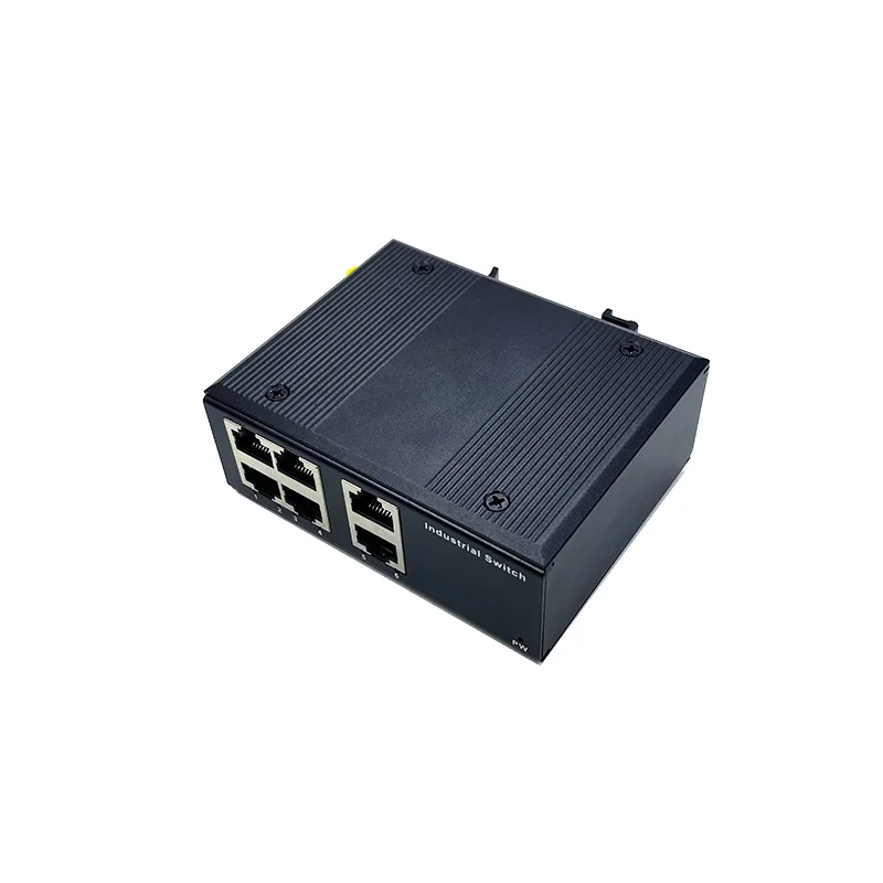 6 ports 10/100M 12V-54V Ethernet industrial swith