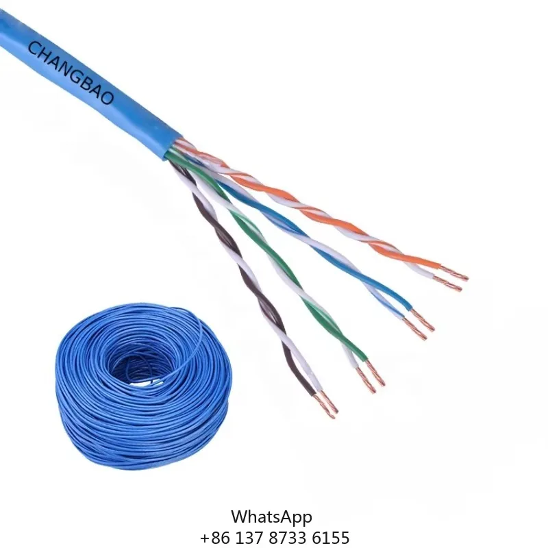 Changbao Cat5e 305m UTP Ethernet Cable 4Pair Stranded Bare Copper RJ45 Networking LAN Cable Wholesale Cat5e UTP LAN Cable 305m