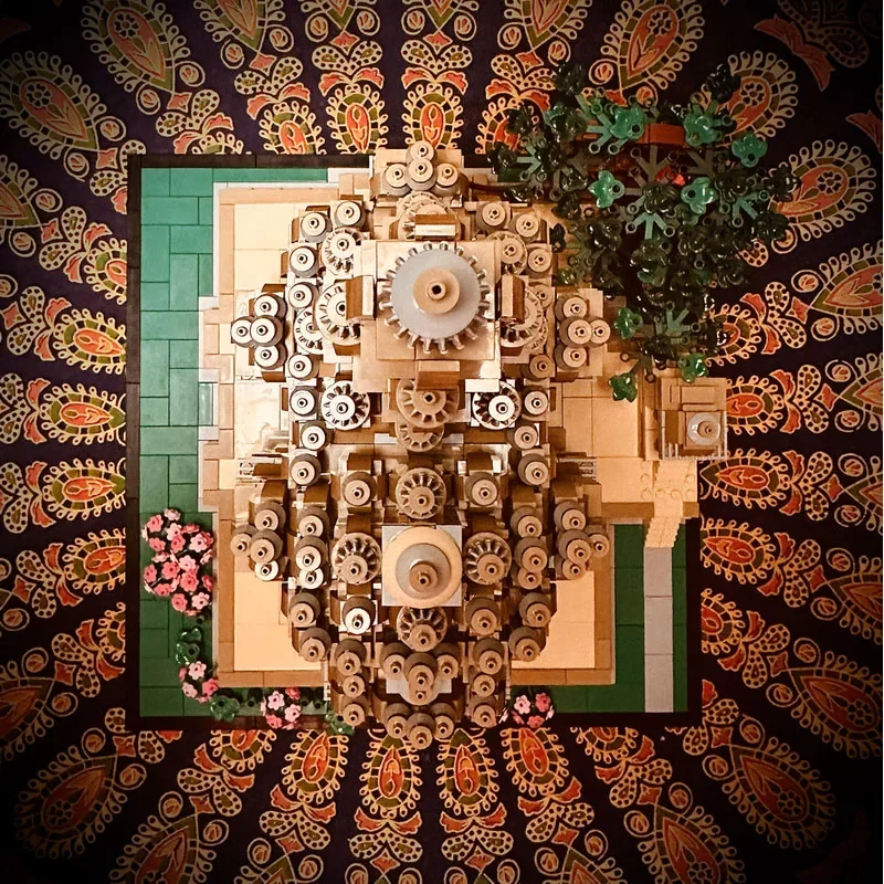 Moc Architecture modèle brique Temple indien technologie blocs de construction modulaires cadeau jouets de noël bricolage ensemble assemblage