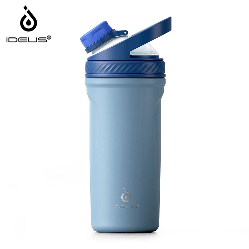 

ideus 700ml Stainless Steel Shaker Cup, Gym Sports Water Cup, Tritan Ball Material, Suitable For Outdoor Sports