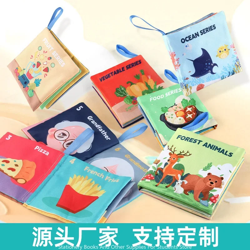 Baby 0-3 Years Old 4 Pages 8 Pages Christmas Themed Baby Cloth Book Can Not Tear Baby Cloth Book