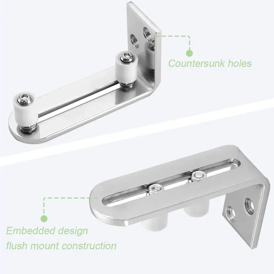 Roller Floor Guide Accessories Adjustable Barn Door Hardware Parts Sliding Stainless Steel Wall Mounted Practical