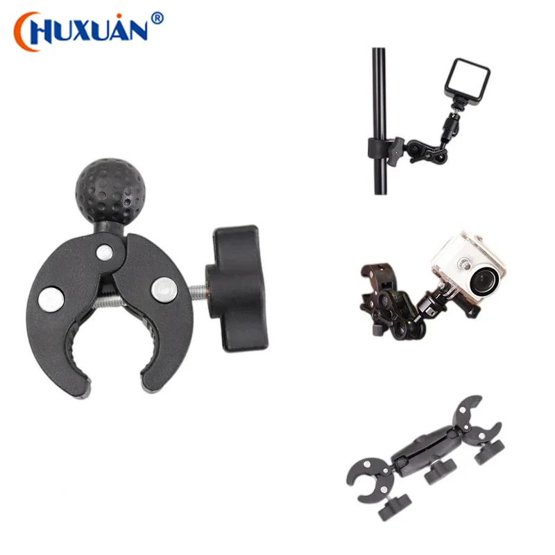 Q 1Pcs Bike Motorcycle Phone Mount Holder 17/25MM Ball Claw Clamp Mount Support For Handlebar Tube Base RAM Mounts