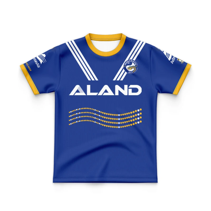 Camiseta de Rugby para niños, Parramatta, Eels, casa y exterior, Vintage, camisa de pesca, Legión, 2024