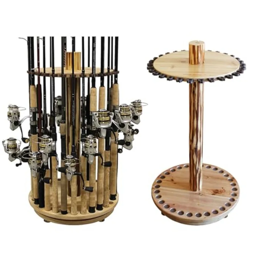 

Держатель для удочек 360°: Вращающаяся стойка для организации хранения в гараже, подставка для катушек, снастей и аксессуаров, ящик для рыболовных принадлежностей