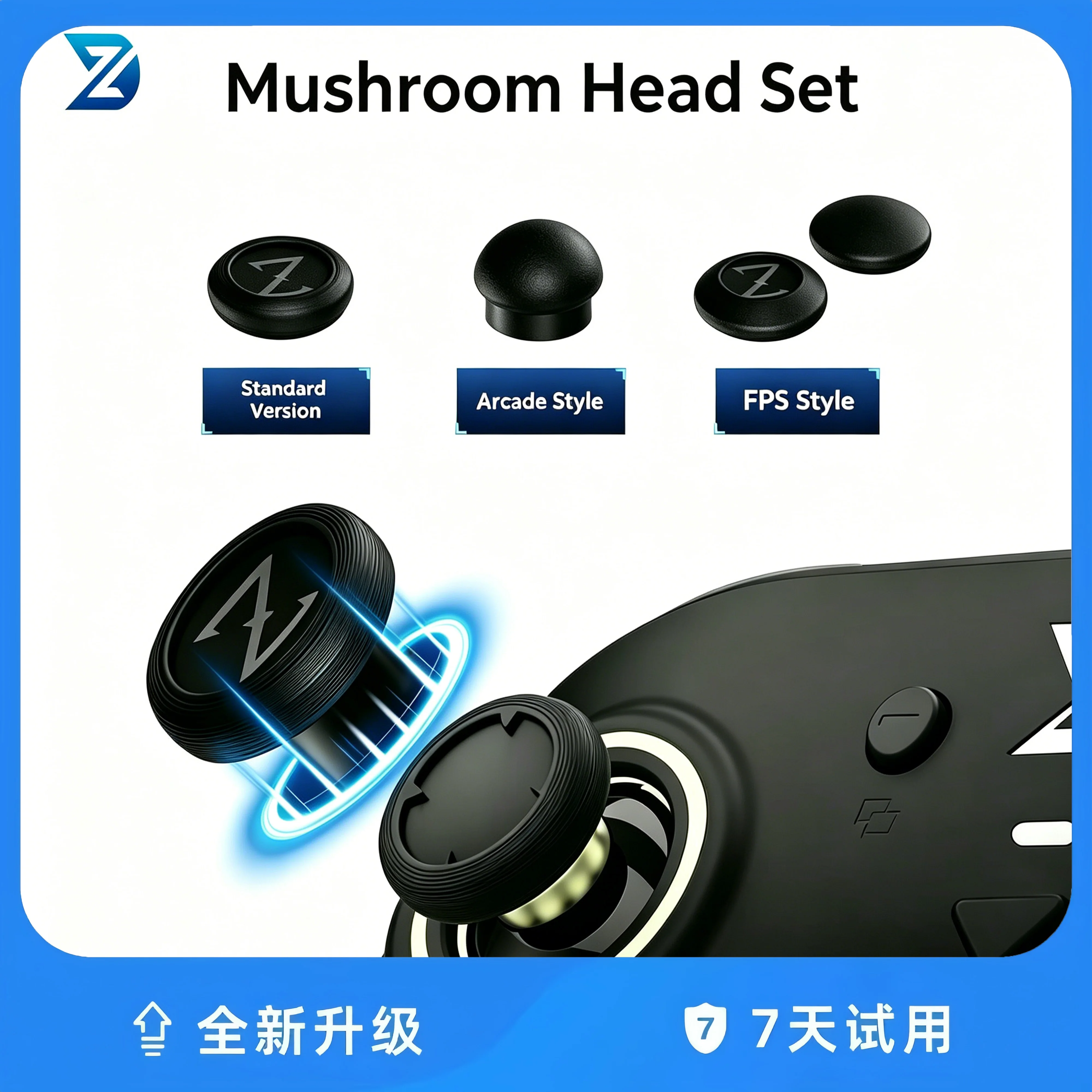 ZDゲームコントローラーDIY取り外し可能な金属製ジョイスティックマッシュルームヘッド、様々なコントローラーに対応