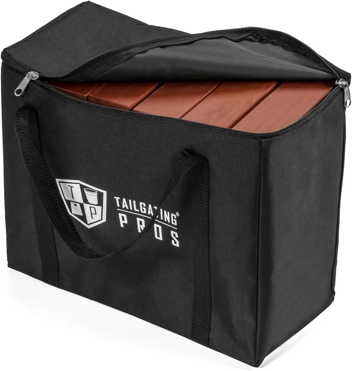 Premium Giant Toppling Timbers mit Tragetasche – Jumbo Outdoor-Hofspiel, Turm wachsen bis über 5, Fuß! - Mit beschlagenen Aufklebern