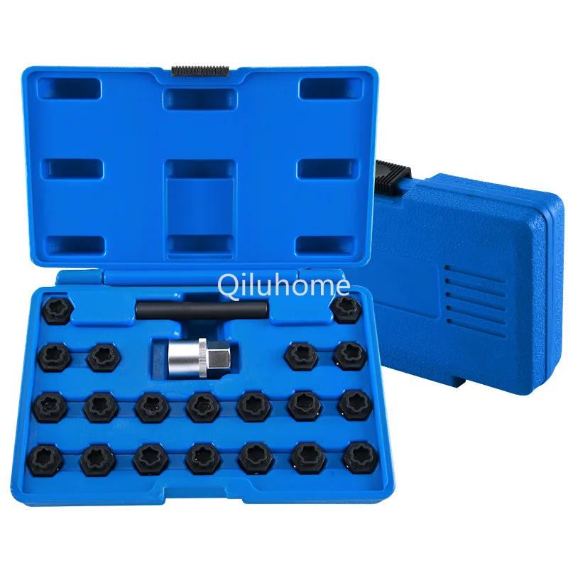 

Suitable for BMW tire anti-theft screw removal tool Anti-theft anchor bolt sleeve 22-piece car repair tool