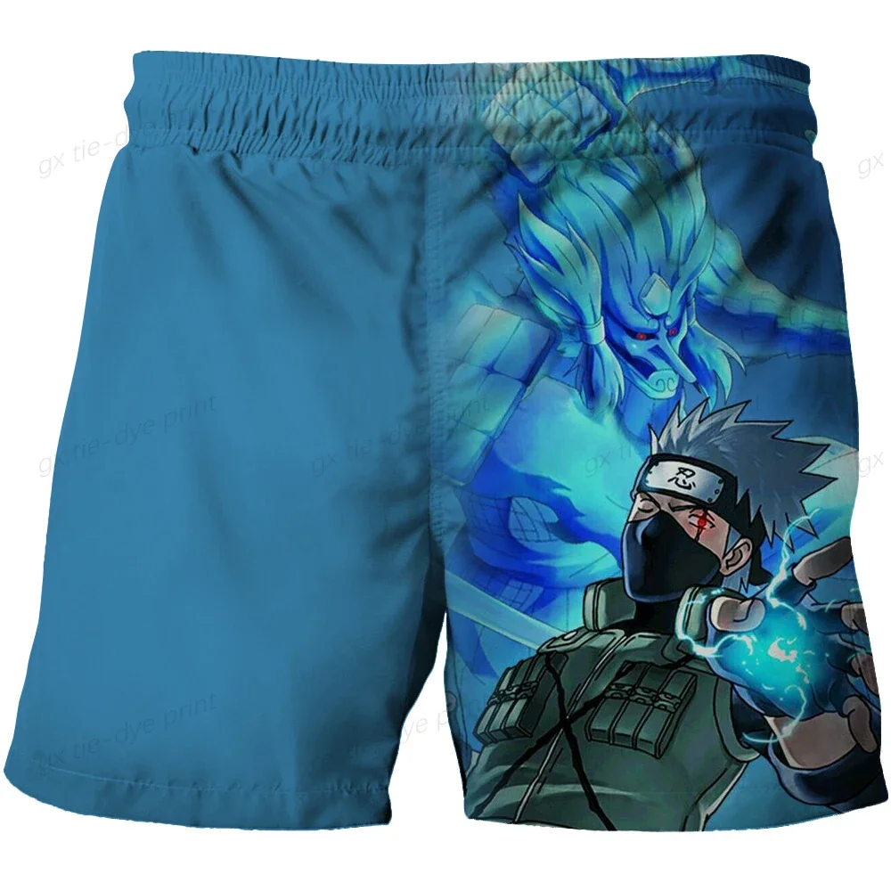 2024 Hawaiian Naruto Shorts Boy Breathable Printed Anime Boys Beach New Summer Surfing Swimming Short Pants