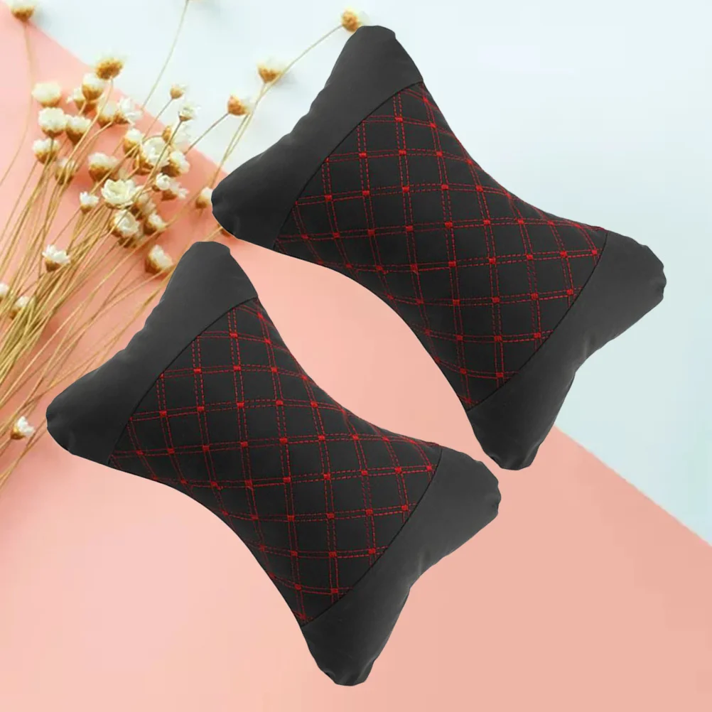 

2pcs Car Headrest Pillow Universal Fit All Vehicles Comfortable Breathable Neck Support Durable Seat Headrest Cushion For
