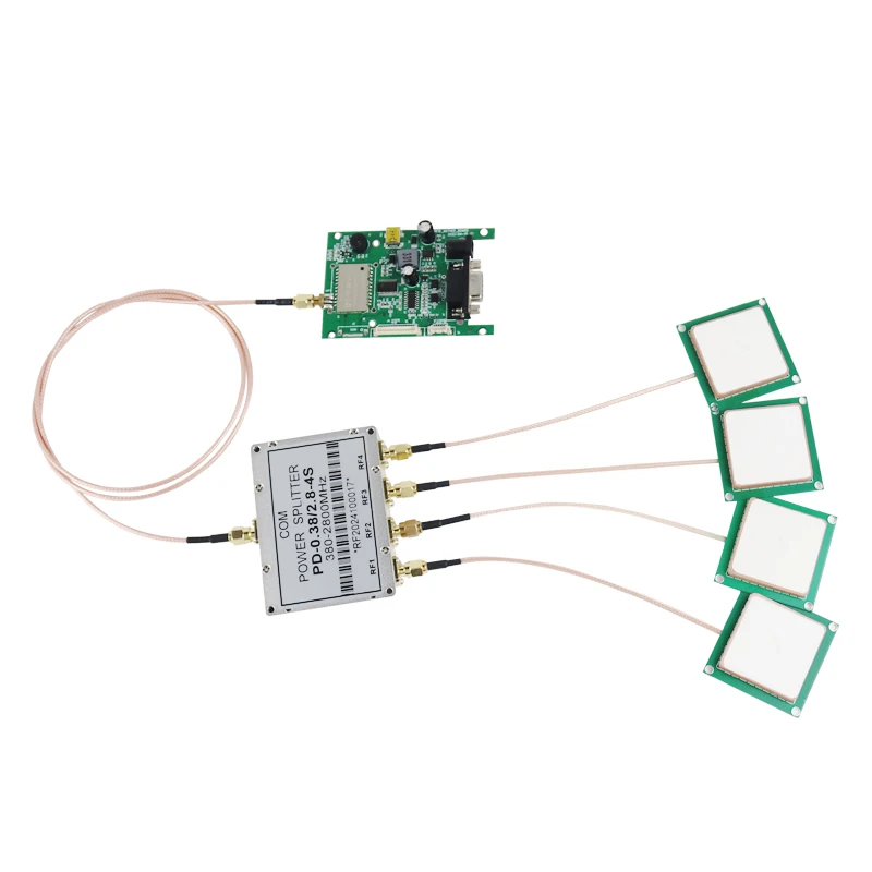 Wide Frequency Low Insertion Loss 2/4port Microstrip Power Splitter Work With RFID Reader Antenna