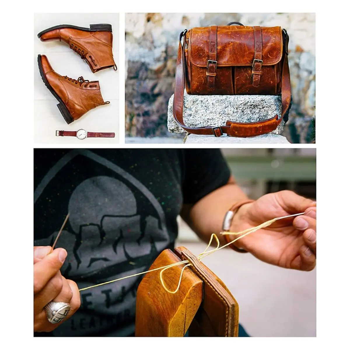 Multi-use Gear Leather Sewing and Stitching Tool Set for Leather Craft, DIY Repairs and Professional Projects