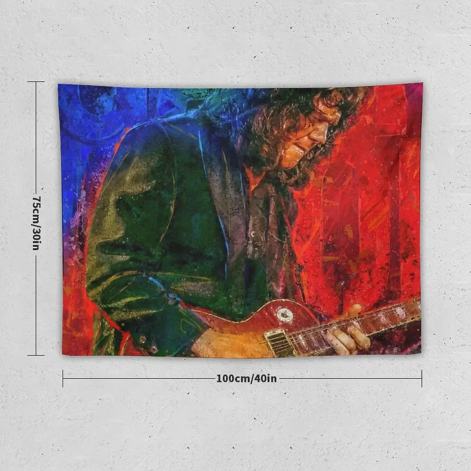 Gary Moore Tribute portrait art Tapestry Wall Carpet Wallpapers Home Decor Tapestry