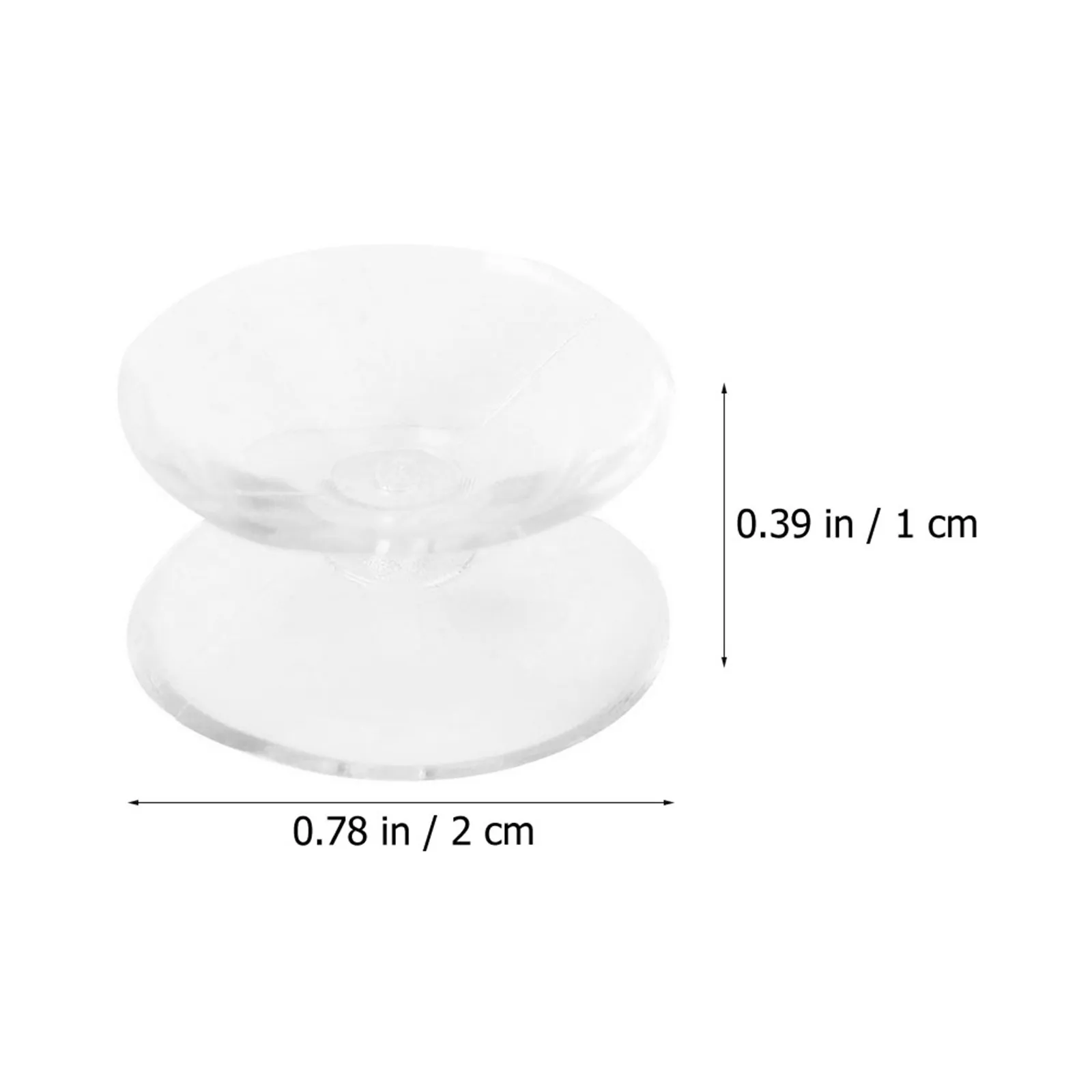 24Pcs Clear Double-Sided Suction Cup Silicone Spacers Anti-Slip Glass Tabletop Bumpers Pads for Kitchen Bathroom Organizer