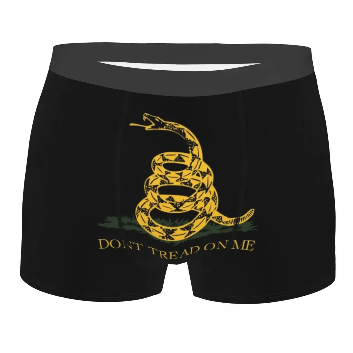 Male Fashion Libertarian Gadsdens Flag Underwear Boxer Briefs Men Stretch Shorts Panties Underpants