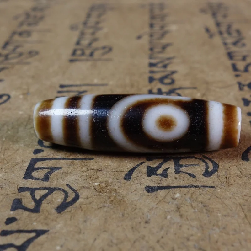 

Himalayan Tibetan Old Agate 2 Eye DZI Beads Amulet Pendant GZI #3533