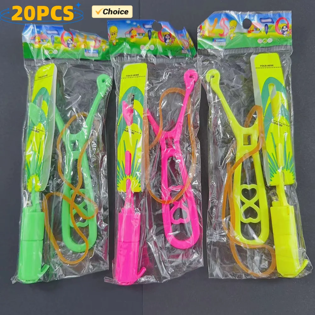 

10/20 шт. рогатки, ракетная установка, светодиодные стрелки, вертолеты + эладеры, летающие игрушки, светящиеся игрушки-рогатки для детей, мальчиков и девочек