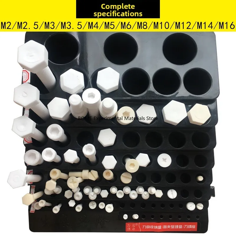 Alumina Zirconia Ceramic Screw Insulated Anti Corrosion High Temperature Nut Bolt M2 M2.3 M3 M3.5 M4 M5
