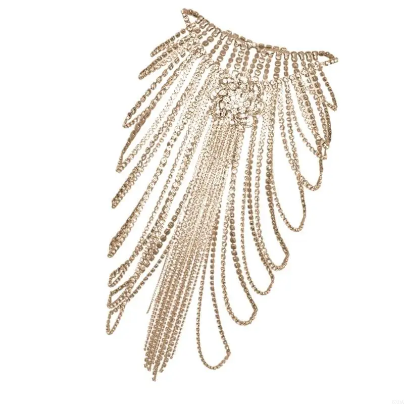 

Elegant Waist Belt Aesthetic Stylish Rhinestones Charm Photo Props Belt for Jeans Dress Belt Body Jewelry Crystal Chain 6XDA