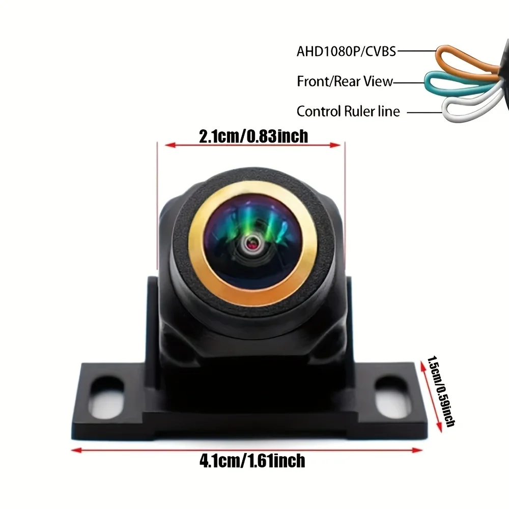 1080P Full Color Night Vision AHD/CVBS Switchable Backup Camera for Rear Front View Compatible with All Vehicles
