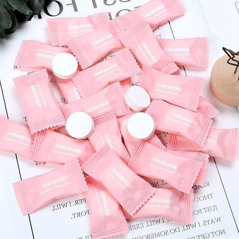 

50pcs/lot Mini Compressed Towel Disposable Capsules Towel Magic Face Care Tablet Outdoor Travel Cloth Wipes Paper Tissue Mask