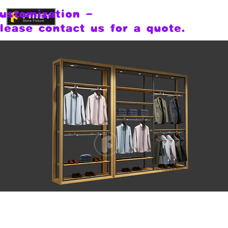 custom.China Supplier Metal Modern Hanging Clothes Display Racks Store