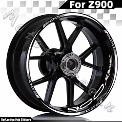 Z900 için z900 yansıtıcı motosiklet tekerleği jant Sticker Hub çıkartması şerit bant su geçirmez aksesuar