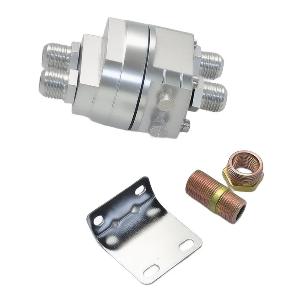 Oil Filter Adapter Kit for Relocating Filter Position Using and 20x1.5 Threads on Aluminum Alloy Sandwich Mount