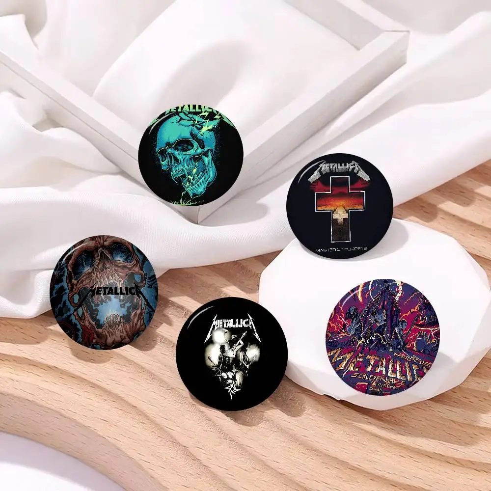 M-Metallica Heavy-Thunderous 58mm Cute Series Pins Funny Badge Interesting Cartoon Animals Brooches Backpack Clothes Gift