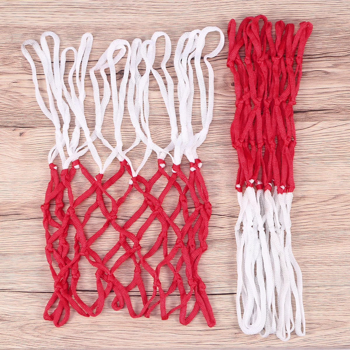 Баскетбольная сетка для занятий спортом Прочная плетеная многоцветная красная, белая, для использования на открытом воздухе в помещении Официальный размер Подходит для стандартных ободков Team